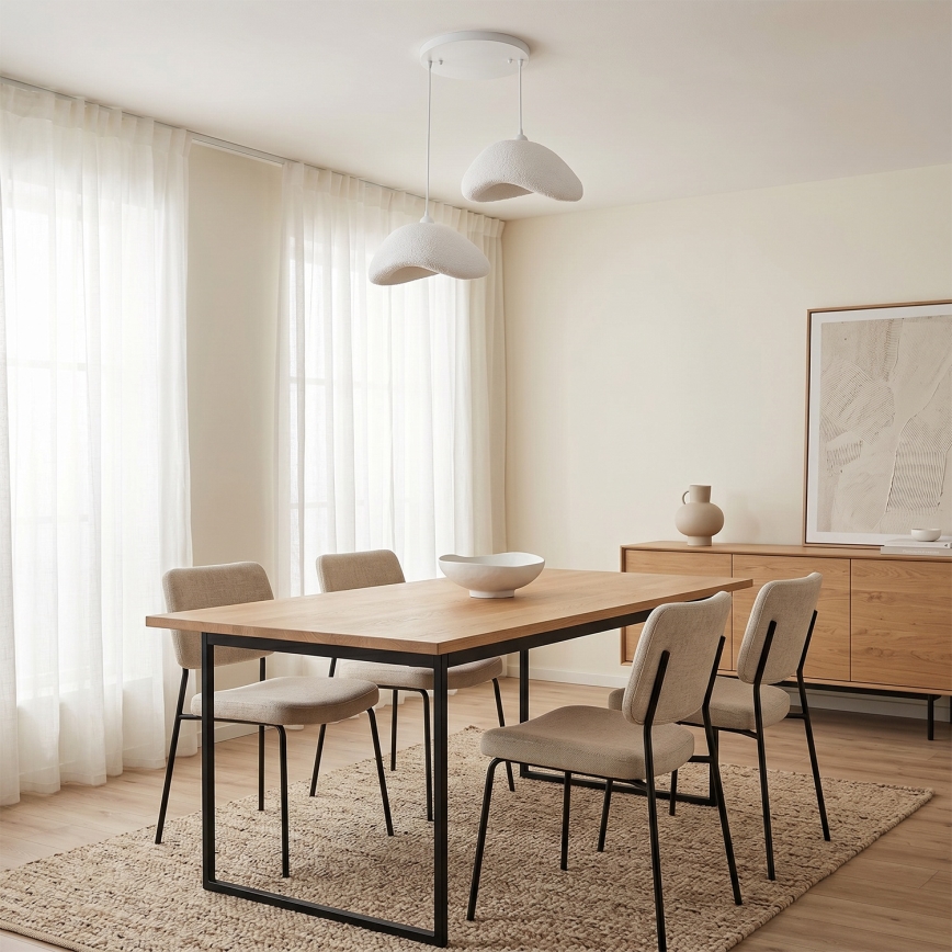 Brilagi - Hanglamp aan snoer WABI SABI 2xE27/40W/230V Ø 74 cm wit