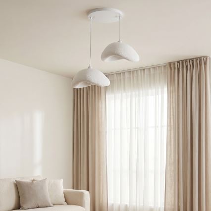 Brilagi - Hanglamp aan snoer WABI SABI 2xE27/40W/230V Ø 74 cm wit