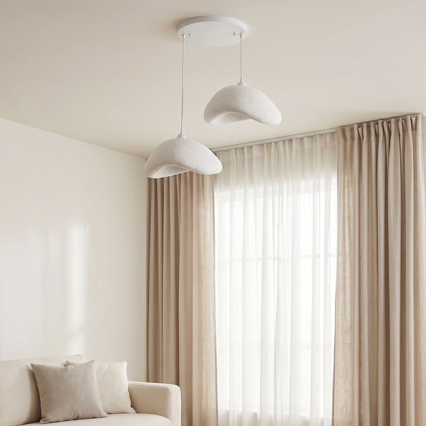 Brilagi - Hanglamp aan snoer WABI SABI 2xE27/40W/230V Ø 74 cm wit