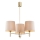 Brilagi - Hanglamp aan stang MONTE 3xE27/60W/230V beige/goud