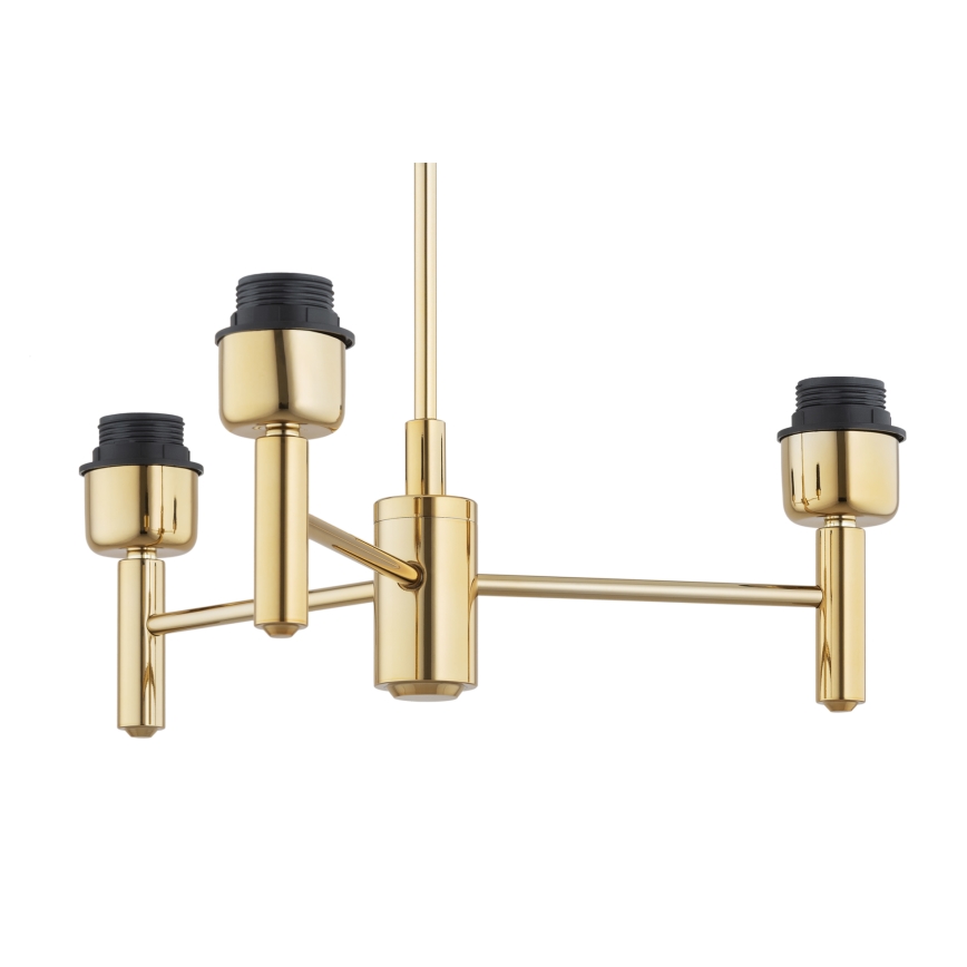 Brilagi - Hanglamp aan stang MONTE 3xE27/60W/230V beige/goud