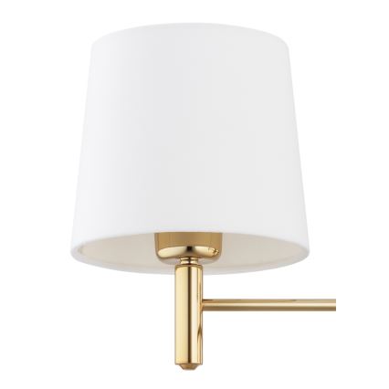 Brilagi - Hanglamp aan stang MONTE 3xE27/60W/230V crème/goud
