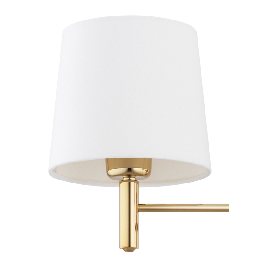 Brilagi - Hanglamp aan stang MONTE 3xE27/60W/230V crème/goud