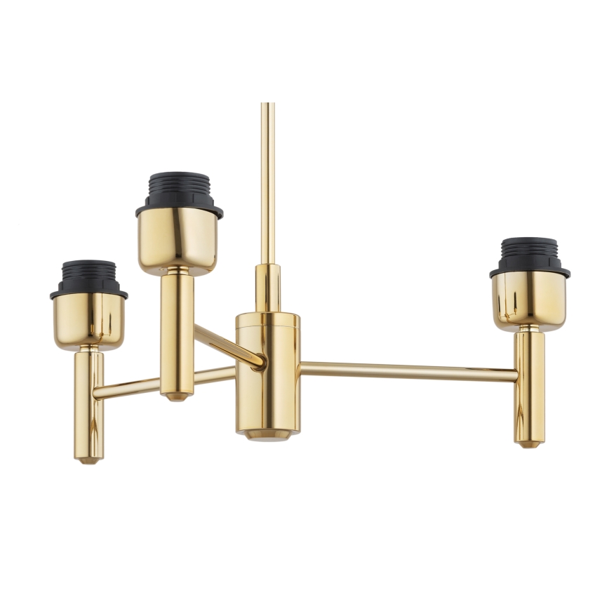 Brilagi - Hanglamp aan stang MONTE 3xE27/60W/230V crème/goud
