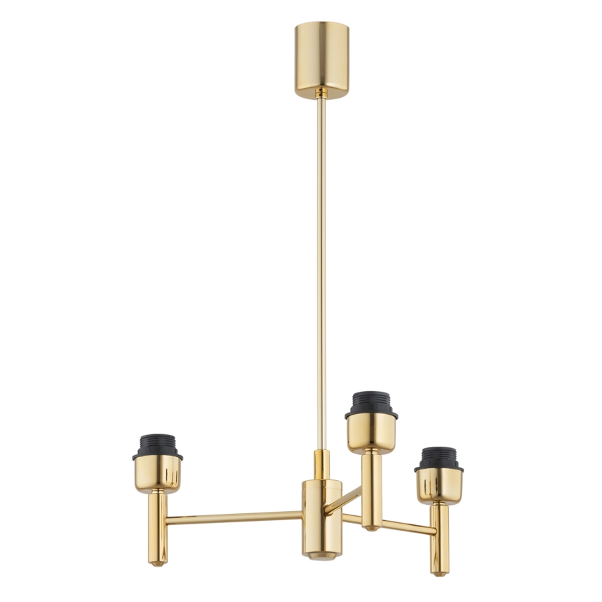Brilagi - Hanglamp aan stang MONTE 3xE27/60W/230V crème/goud