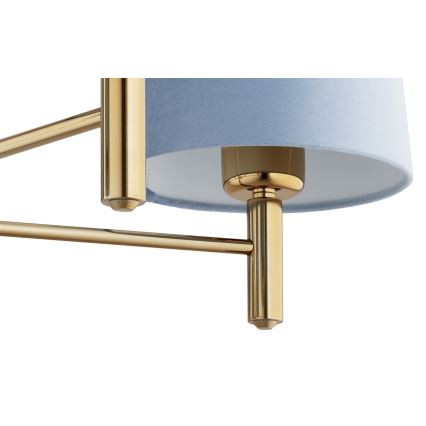 BRILAGI - Hanglamp aan stang MONTE 5xE27/60W/230V blauw/goud