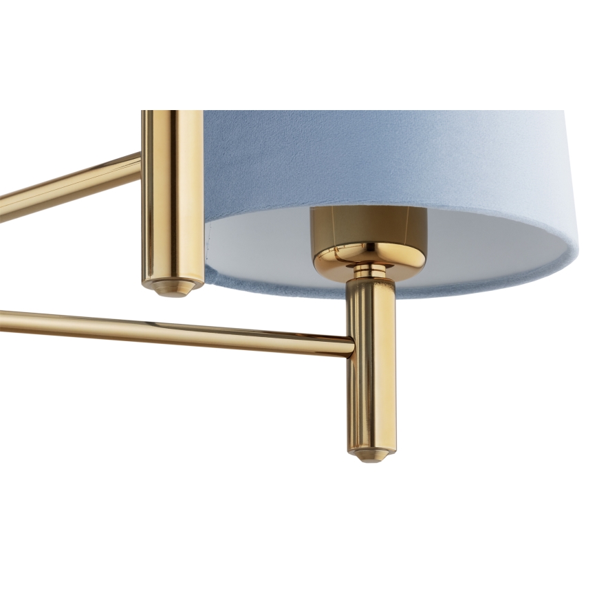 BRILAGI - Hanglamp aan stang MONTE 5xE27/60W/230V blauw/goud