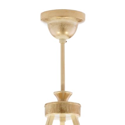 Brilagi - Hanglamp aan stang SAPHIRE 3xE27/15W/230V Ø 66 cm crème/goud/patina