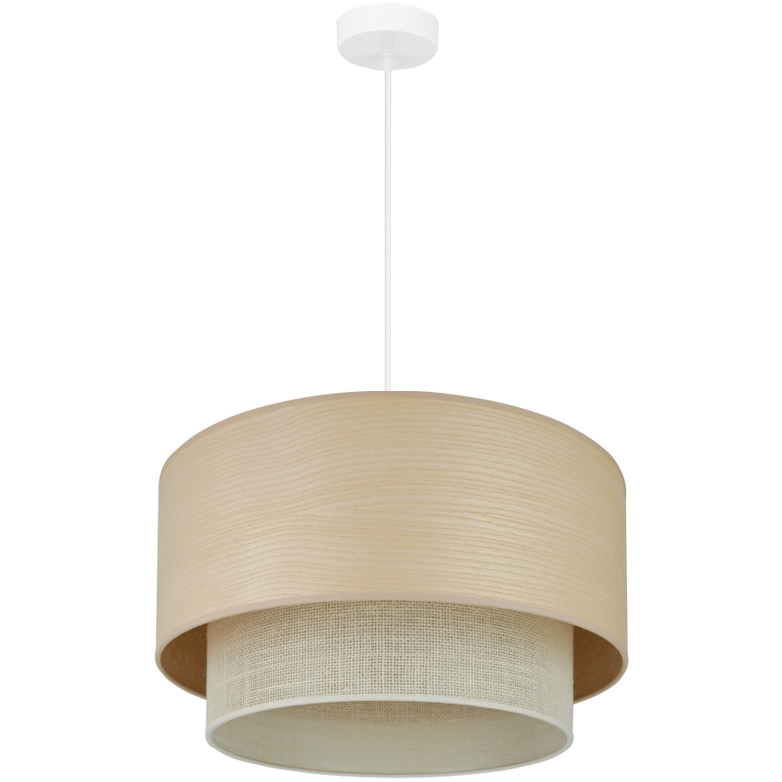 Brilagi - Hanglamp aan kabel ARIZONA BOHO 1xE27/15W/230V Ø 45 cm beige/wit