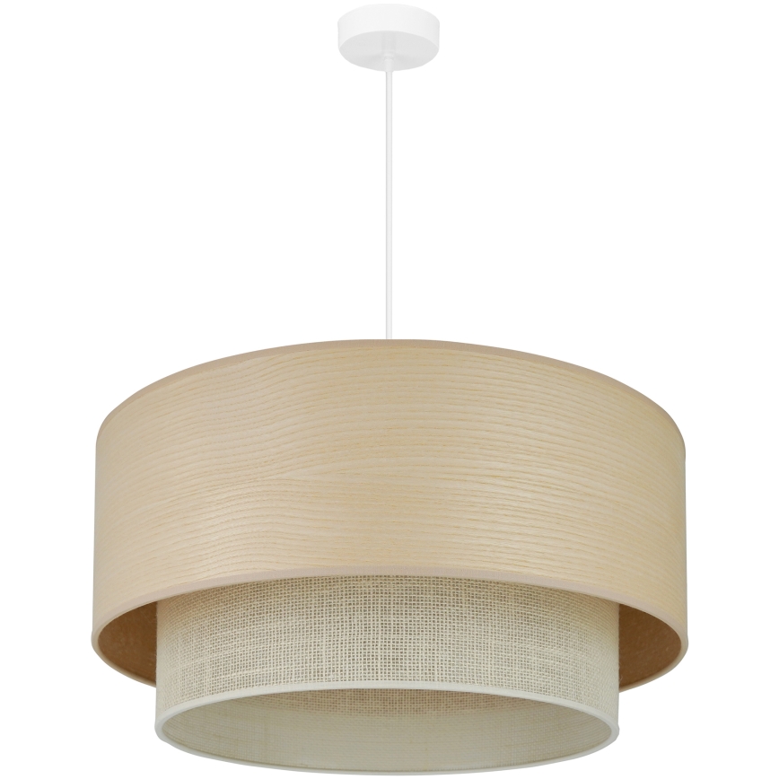 Brilagi - Hanglamp aan kabel ARIZONA BOHO 1xE27/15W/230V Ø 60 cm beige/wit