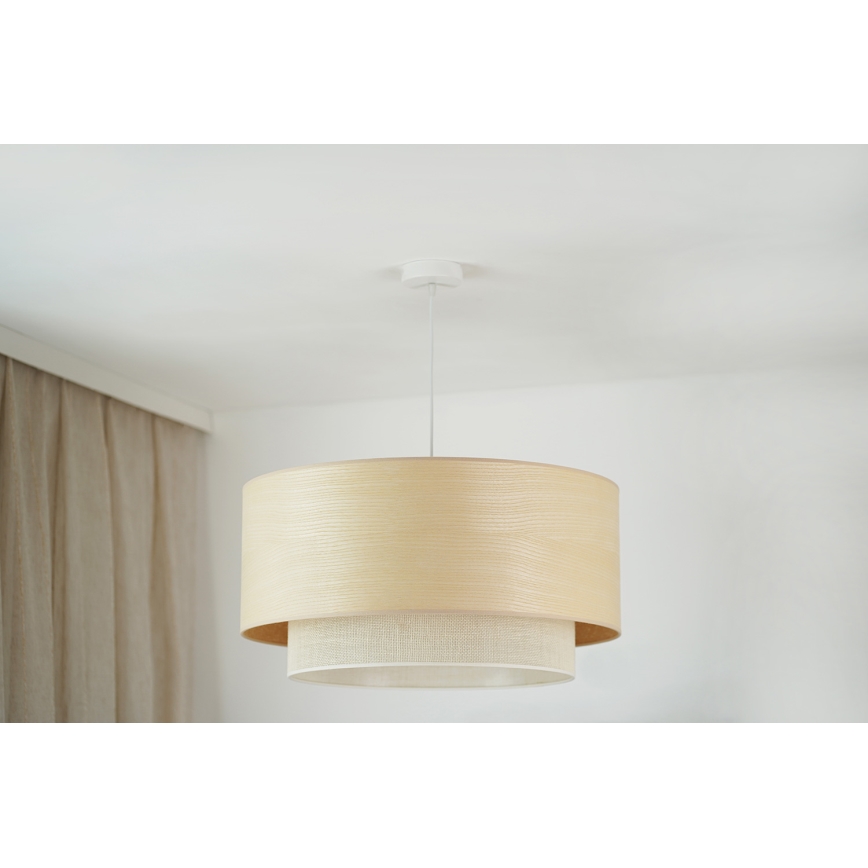 Brilagi - Hanglamp aan kabel ARIZONA BOHO 1xE27/15W/230V Ø 60 cm beige/wit