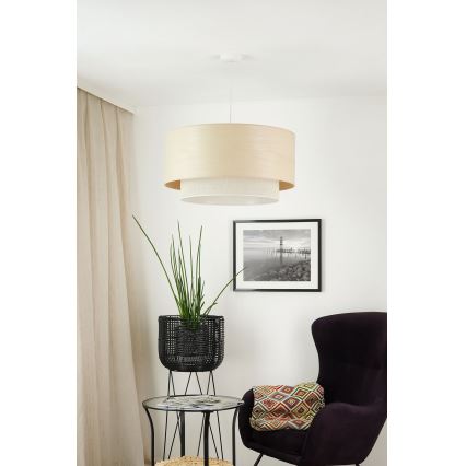 Brilagi - Hanglamp aan kabel ARIZONA BOHO 1xE27/15W/230V Ø 60 cm beige/wit