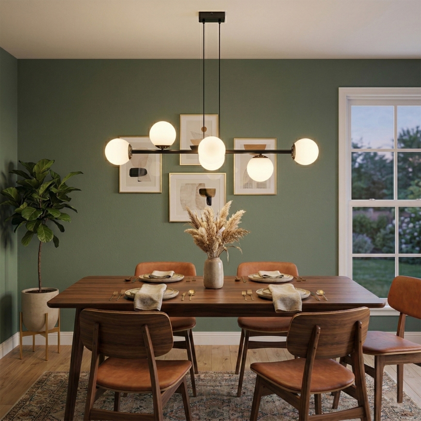 Brilagi - Hanglamp MALONY 6xE14/20W/230V zwart