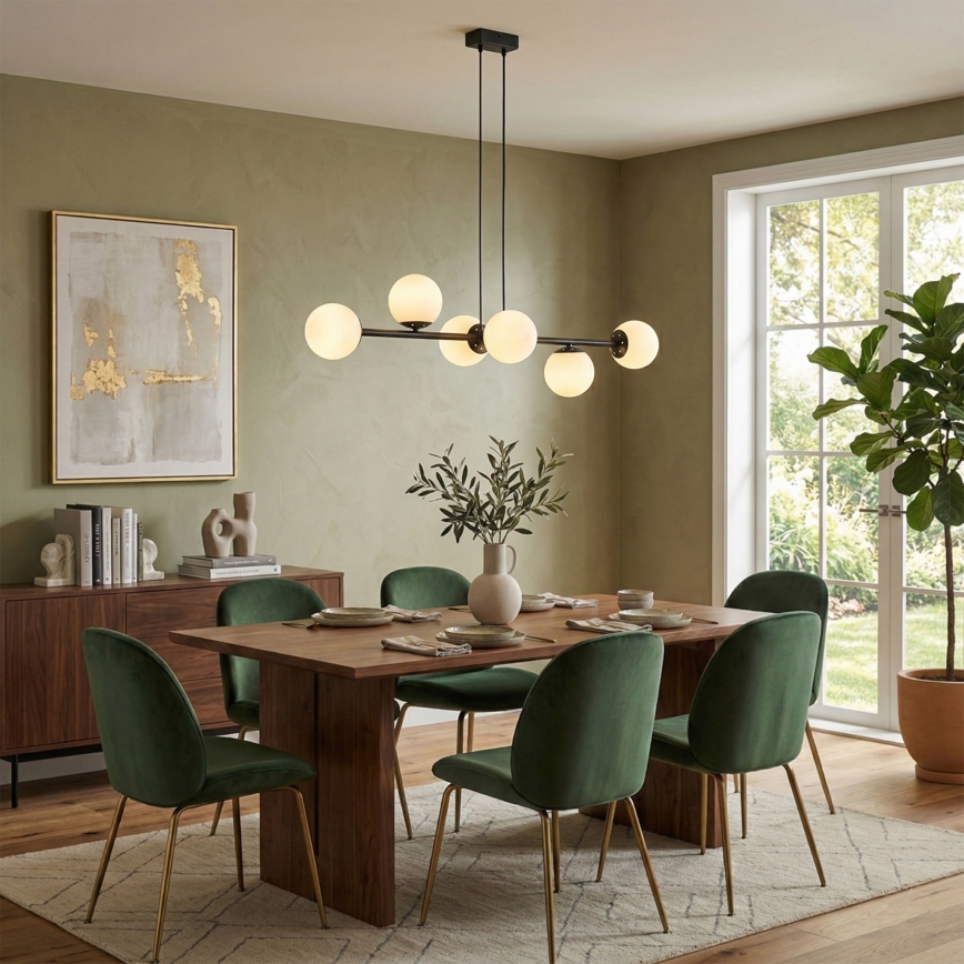 Brilagi - Hanglamp MALONY 6xE14/20W/230V zwart