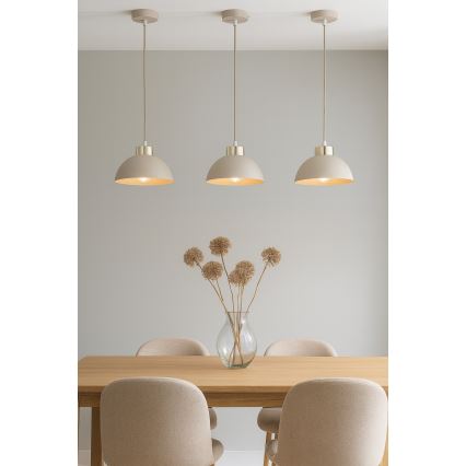 Brilagi - Hanglamp met kabel 1xE27/60W/230V Ø 18 cm beige/goud