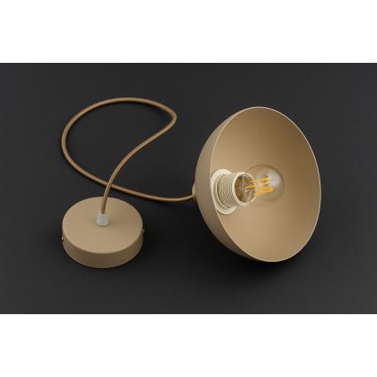 Brilagi - Hanglamp met kabel 1xE27/60W/230V Ø 18 cm beige/goud