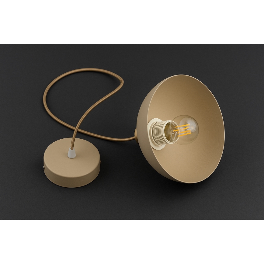 Brilagi - Hanglamp met kabel 1xE27/60W/230V Ø 18 cm beige/goud