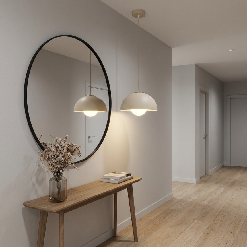 Brilagi - Hanglamp met kabel 1xE27/60W/230V Ø 30 cm beige/goud