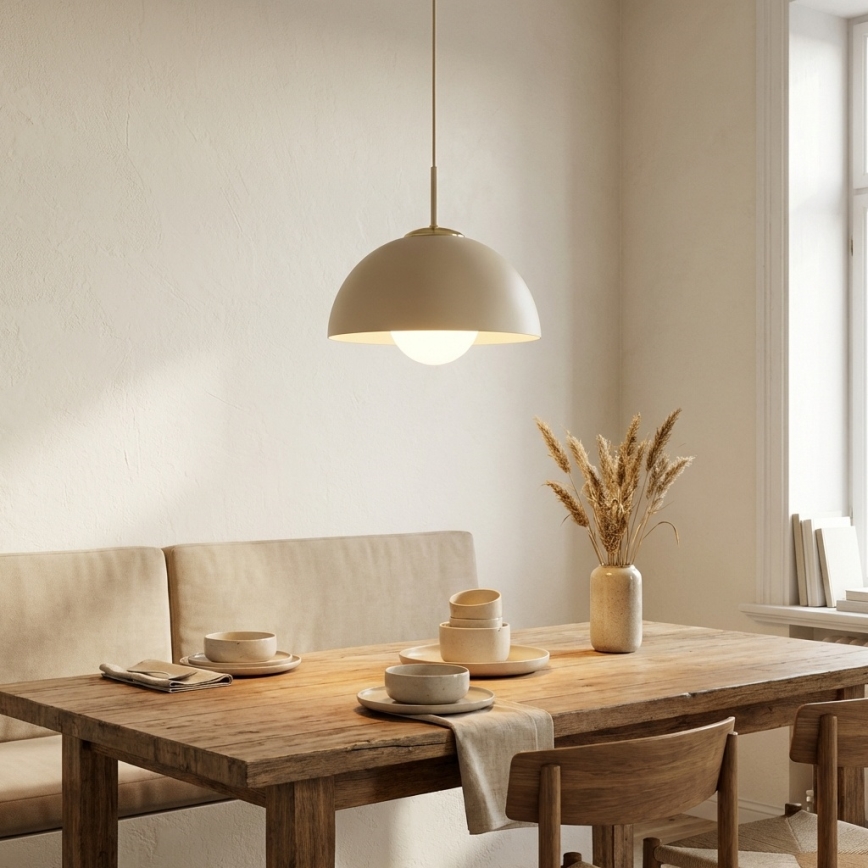 Brilagi - Hanglamp met kabel 1xE27/60W/230V Ø 30 cm beige/goud