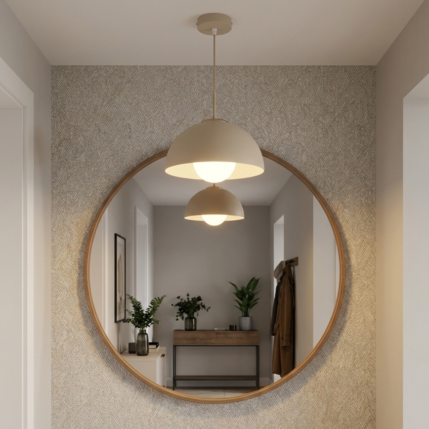 Brilagi - Hanglamp met kabel 1xE27/60W/230V Ø 30 cm beige/goud