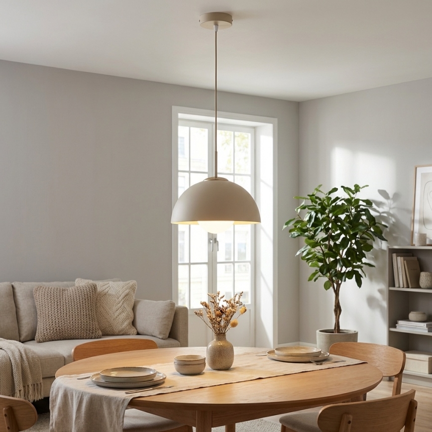 Brilagi - Hanglamp met kabel 1xE27/60W/230V Ø 30 cm beige/goud