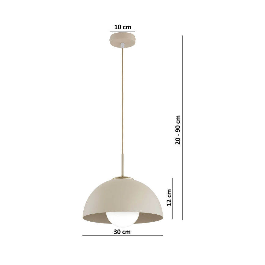 Brilagi - Hanglamp met kabel 1xE27/60W/230V Ø 30 cm beige/goud