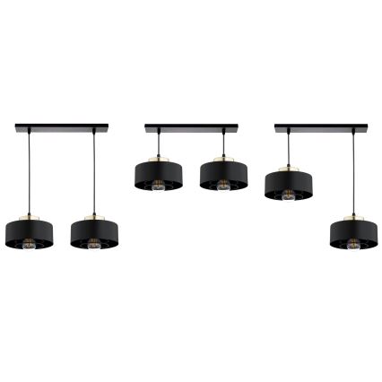 Brilagi - Hanglamp met kabel 2xE27/60W/230V zwart/goud