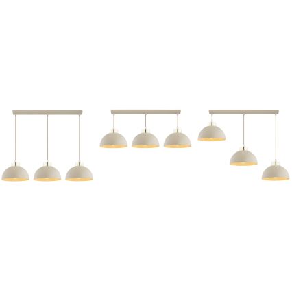 Brilagi - Hanglamp met kabel 3xE27/60W/230V beige/goud