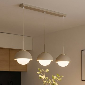 Brilagi - Hanglamp met kabel 3xE27/60W/230V beige/goud