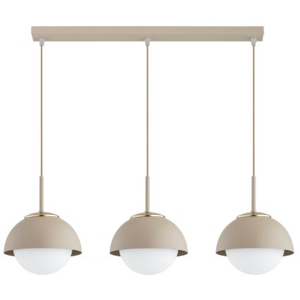 Brilagi - Hanglamp met kabel 3xE27/60W/230V beige/goud