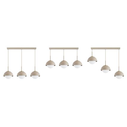 Brilagi - Hanglamp met kabel 3xE27/60W/230V beige/goud