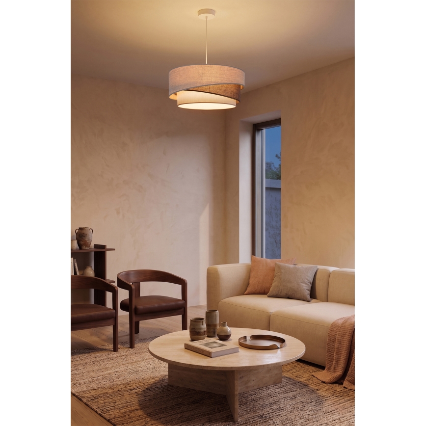Brilagi - Hanglamp met kabel ARROW 1xE27/60W/230V diam. 45 cm beige/bruin/wit