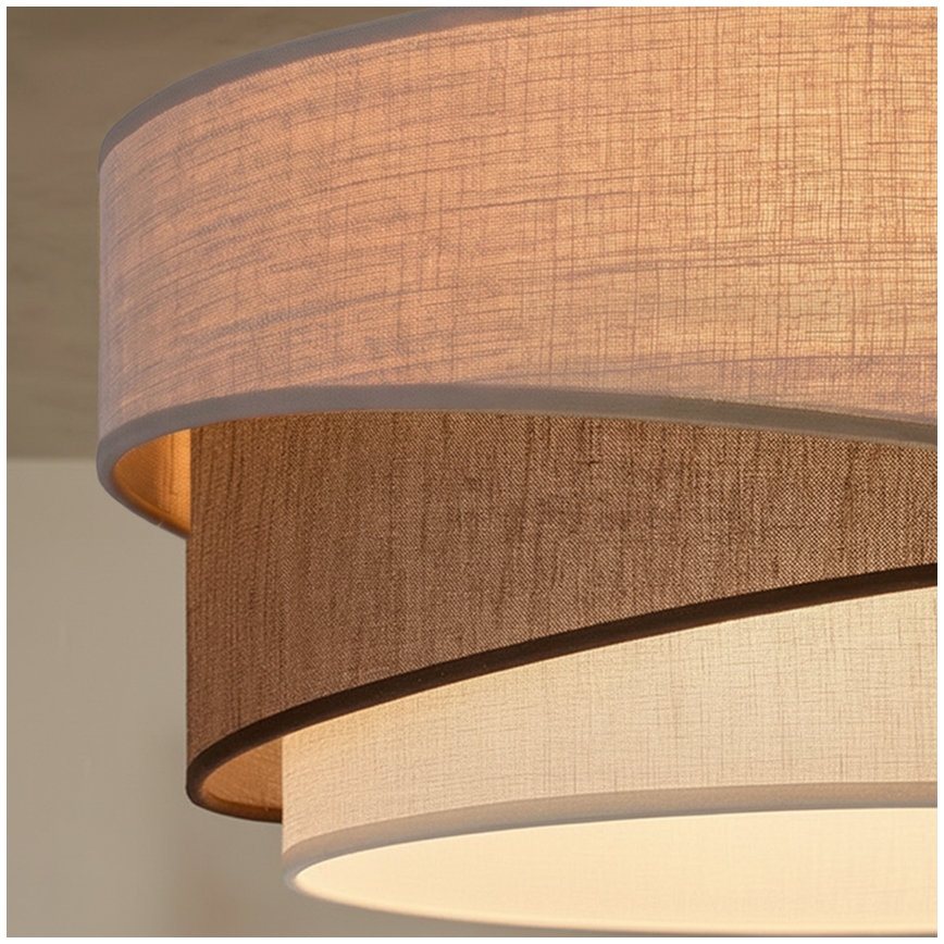 Brilagi - Hanglamp met kabel ARROW 1xE27/60W/230V diam. 45 cm beige/bruin/wit