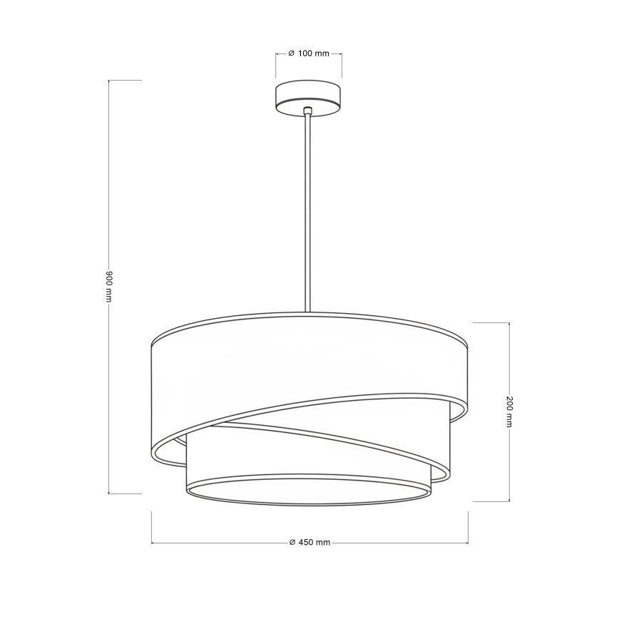 Brilagi - Hanglamp met kabel ARROW 1xE27/60W/230V diam. 45 cm beige/bruin/wit