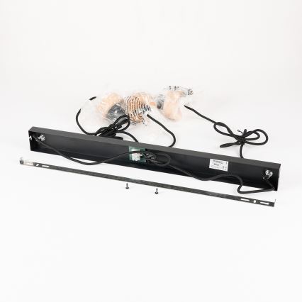 Brilagi - Hanglamp met kabel BASKLITE 3xE27/15W/230V hout/zwart