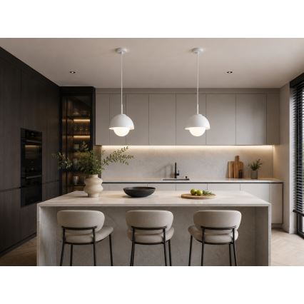 BRILAGI - Hanglamp met kabel COSMO 1xE27/60W/230V Ø 18 cm wit