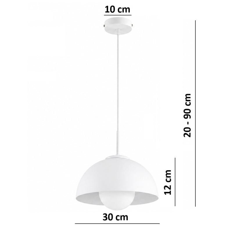 BRILAGI - Hanglamp met kabel COSMO 1xE27/60W/230V Ø 30 cm wit