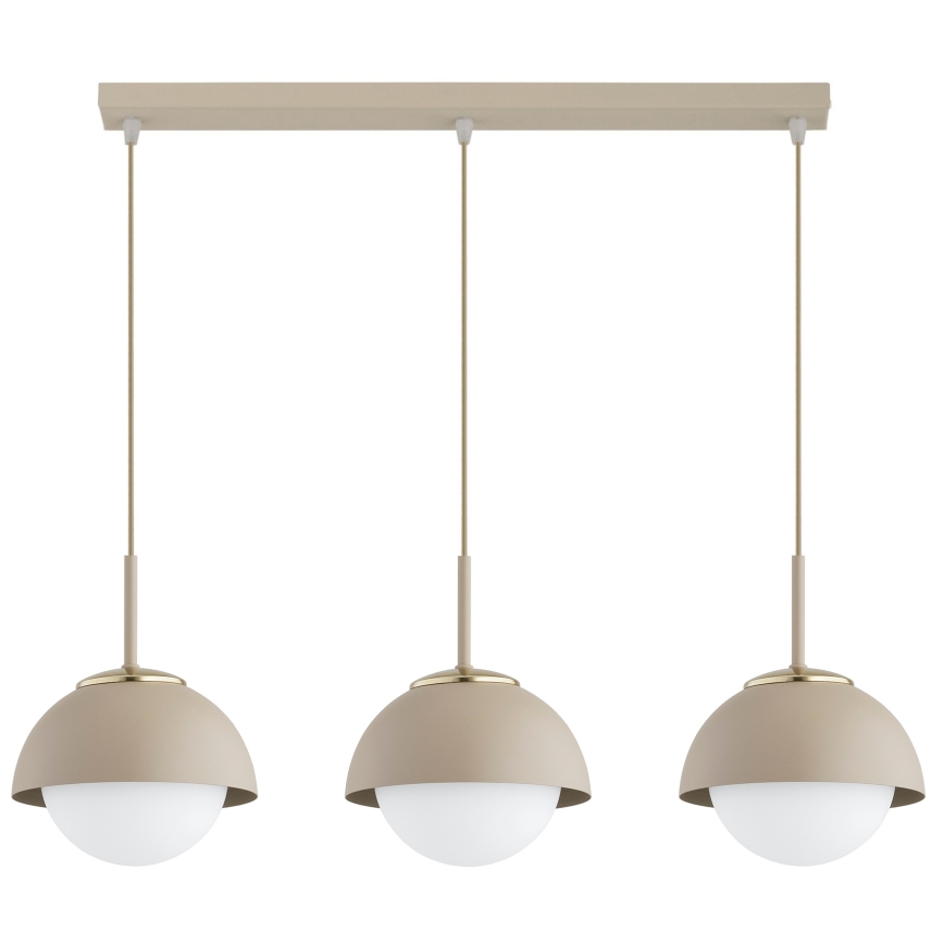 Brilagi - Hanglamp met kabel COSMO 3xE27/60W/230V beige/goud