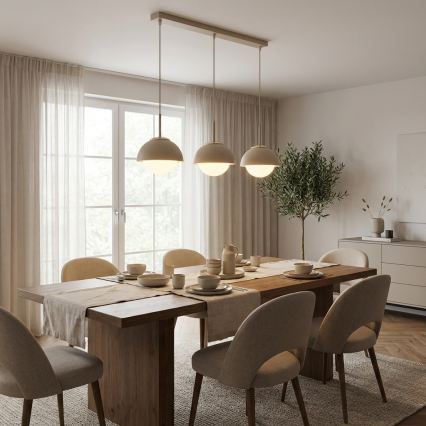 Brilagi - Hanglamp met kabel COSMO 3xE27/60W/230V beige/goud
