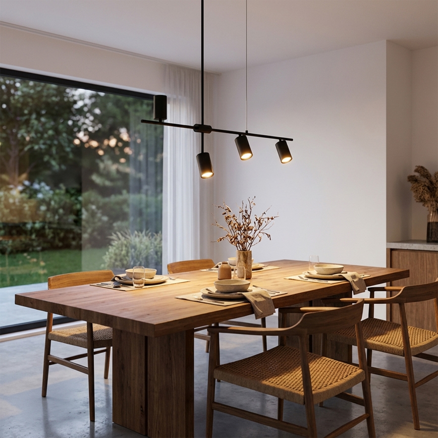 Brilagi - Hanglamp met kabel CRANE 4xGU10/30W/230V zwart