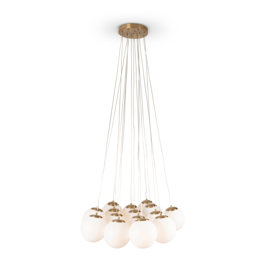 Brilagi - Hanglamp met kabel GLOBE 15xE14/15W/230V wit