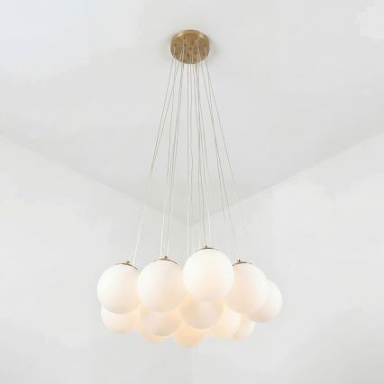 Brilagi - Hanglamp met kabel GLOBE 15xE14/15W/230V wit