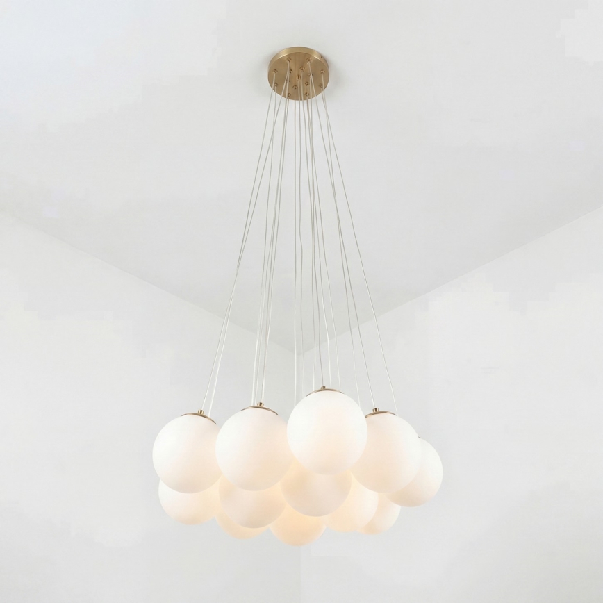 Brilagi - Hanglamp met kabel GLOBE 15xE14/15W/230V wit