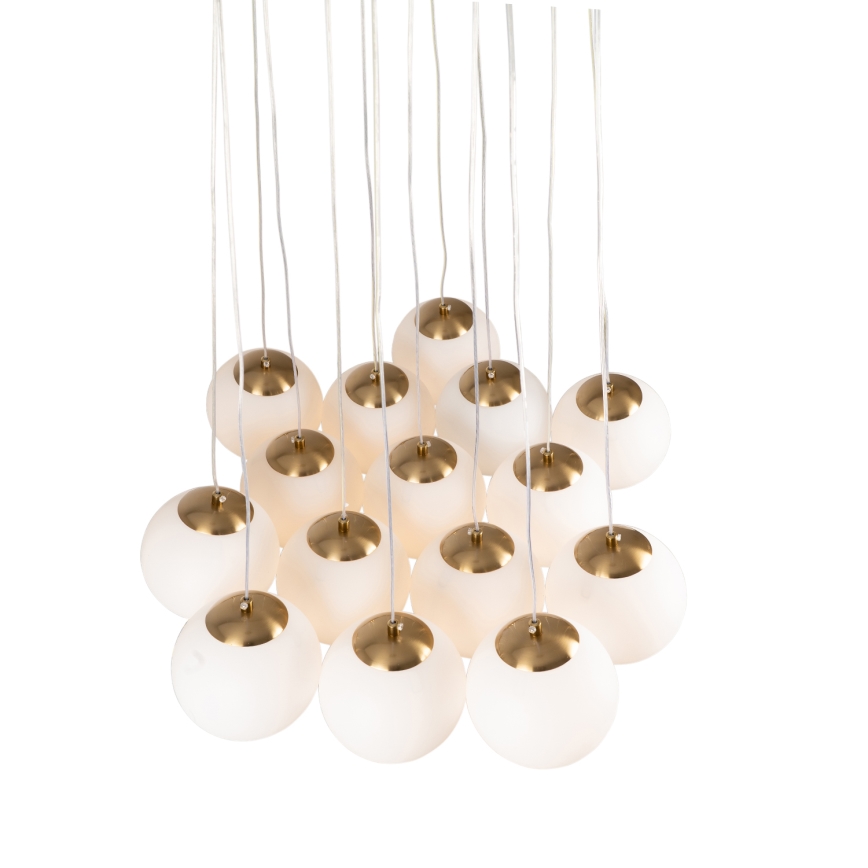 Brilagi - Hanglamp met kabel GLOBE 15xE14/15W/230V wit