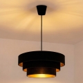 Brilagi - Hanglamp met kabel LUNETA 1xE27/60W/230V Ø 40 cm zwart/goud