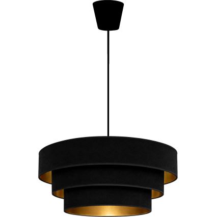 Brilagi - Hanglamp met kabel LUNETA 1xE27/60W/230V Ø 40 cm zwart/goud