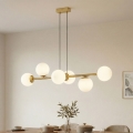 Brilagi - Hanglamp met kabel MALONY 6xE14/20W/230V goud