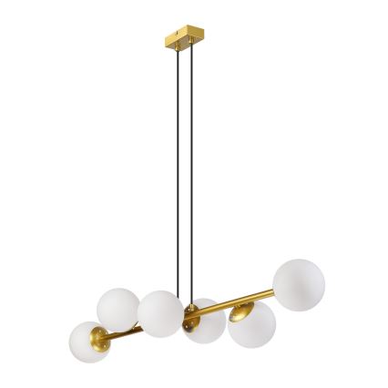 Brilagi - Hanglamp met kabel MALONY 6xE14/20W/230V goud