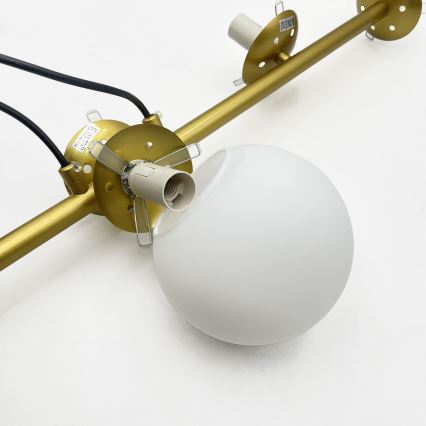 Brilagi - Hanglamp met kabel MALONY 6xE14/20W/230V goud