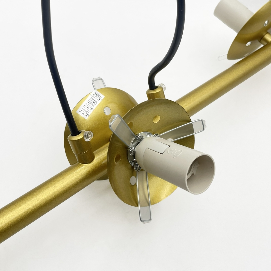 Brilagi - Hanglamp met kabel MALONY 6xE14/20W/230V goud